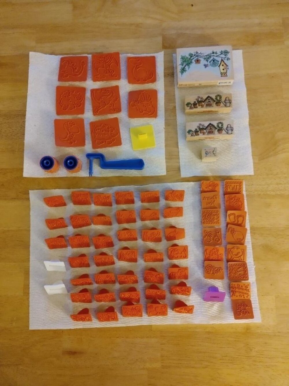 Vintage Collection of Washable Rubber Stampers